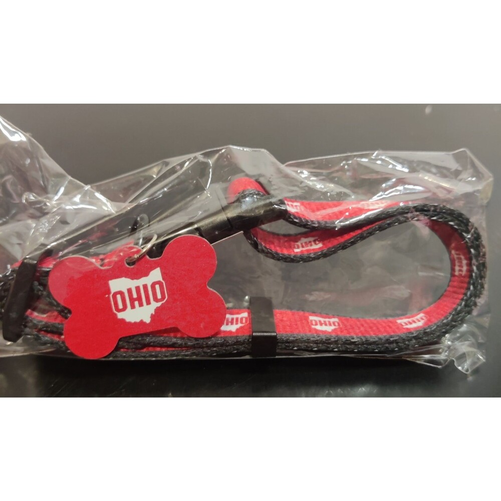Ohio State University NCAA Buckeyes Pet Collar with Metal Tag Red Adjustable OS
